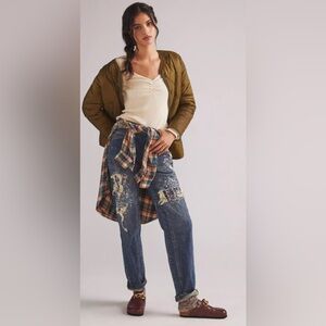 Anthropologie Pilcro sequin distressed jeans size 30